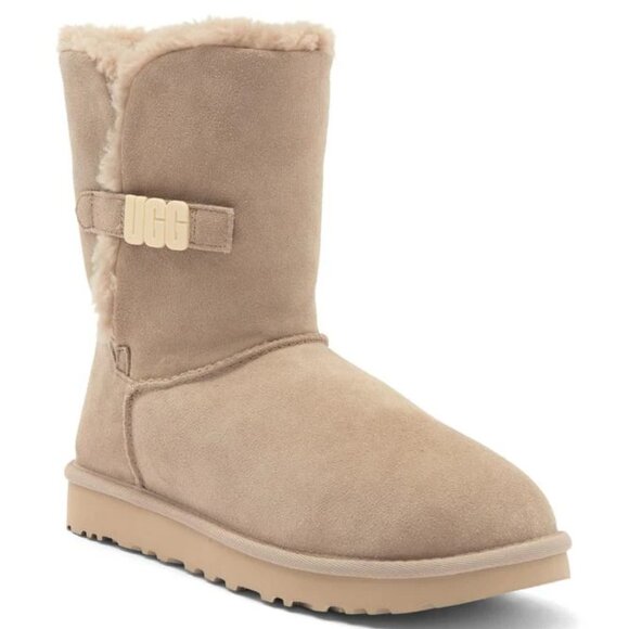 UGG Bailey Logo Strap Boot in Dune Size 11 - Picture 1 of 7